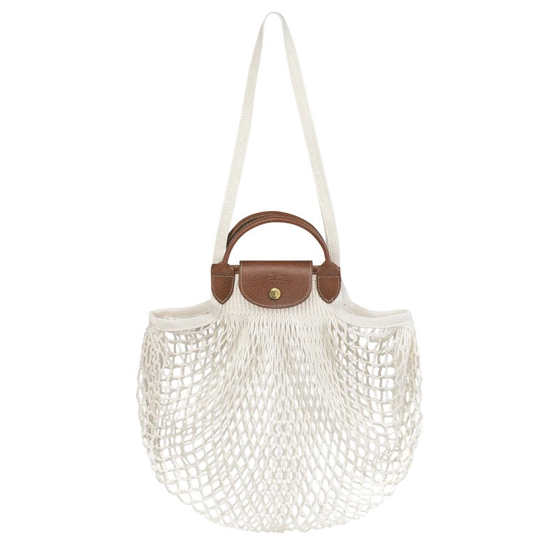 Le Pliage Filet Knit Shoulder Mesh Bag - Ecru