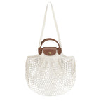 Le Pliage Filet Knit Shoulder Mesh Bag - Ecru