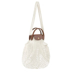 Le Pliage Filet Knit Shoulder Mesh Bag - Ecru