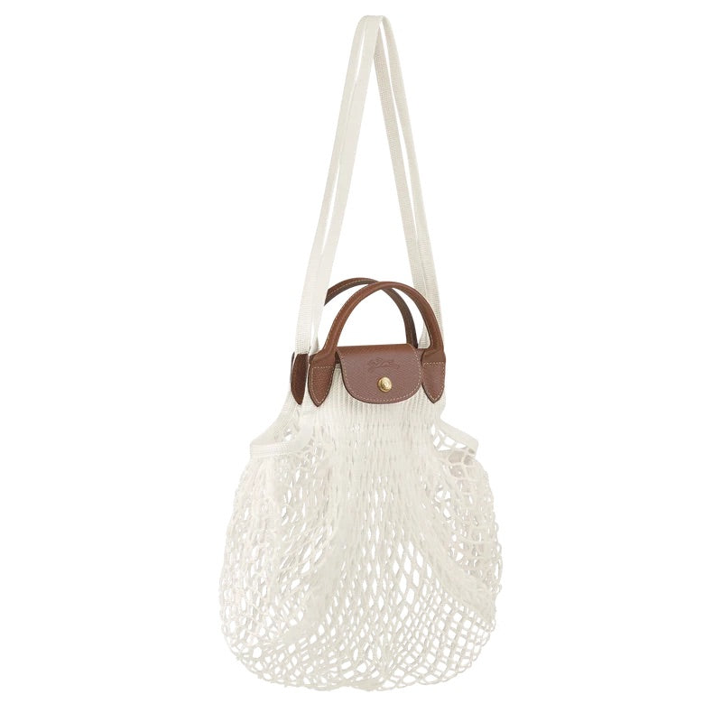 Le Pliage Filet Knit Shoulder Mesh Bag - Ecru