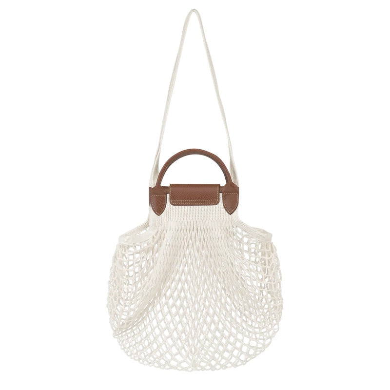 Le Pliage Filet Knit Shoulder Mesh Bag - Ecru