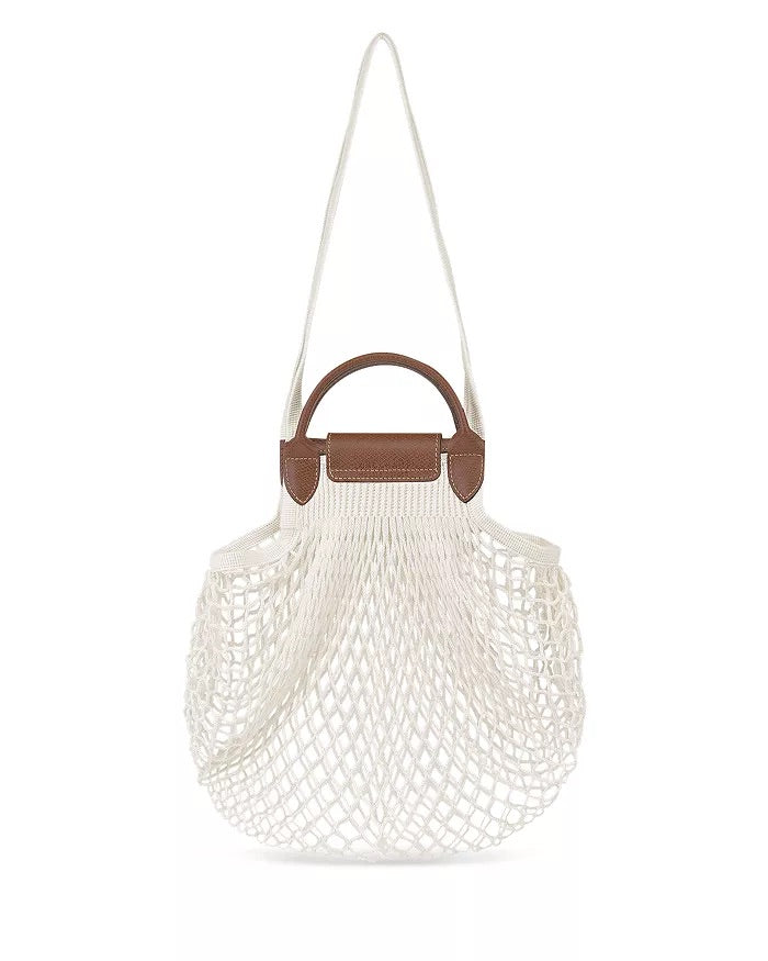 Le Pliage Filet Knit Shoulder Mesh Bag - Ecru