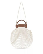 Le Pliage Filet Knit Shoulder Mesh Bag - Ecru