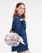Le Pliage Filet Knit Shoulder Mesh Bag - Ecru