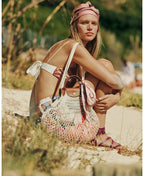 Le Pliage Filet Knit Shoulder Mesh Bag - Ecru