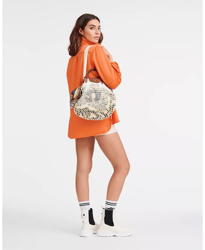 Le Pliage Filet Knit Shoulder Mesh Bag - Ecru