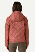 Diamond Quilted Bomber Hoody - Potter's Red