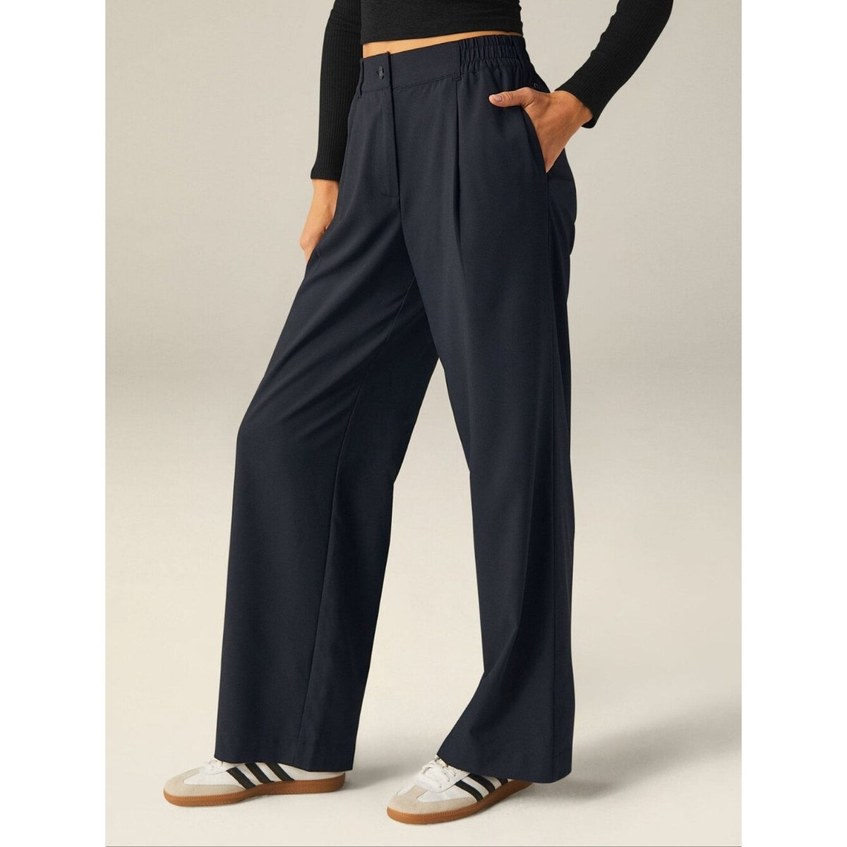 Status Wide Leg Trouser 31" - Nocturnal Navy