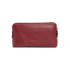Le Pliage Cuir Cosmetic Case Pouch in Red Lacquer