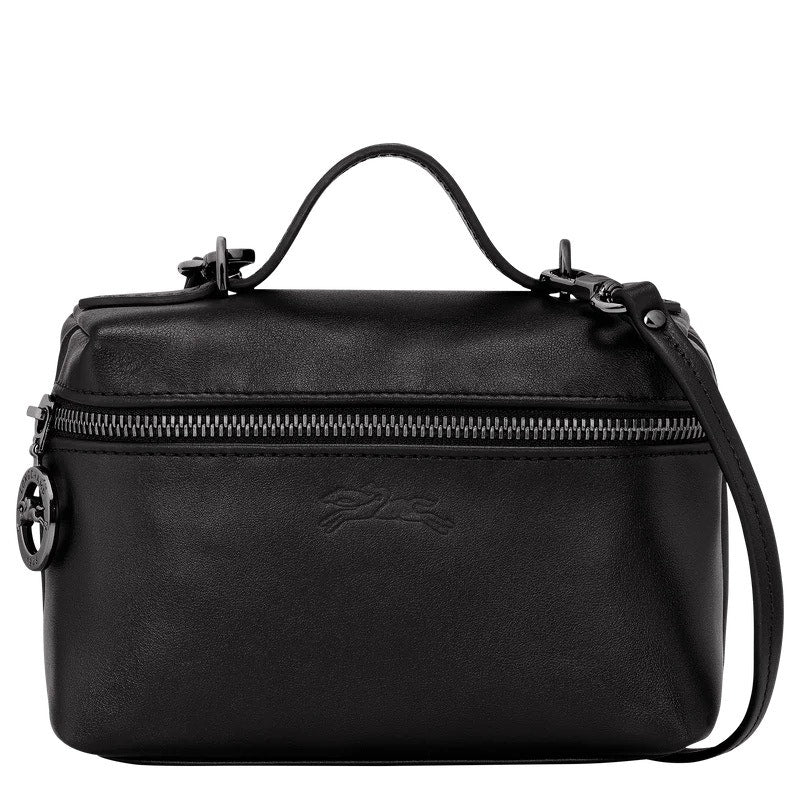 Le Pliage Xtra XS Vanity Crossbody in Black Leather