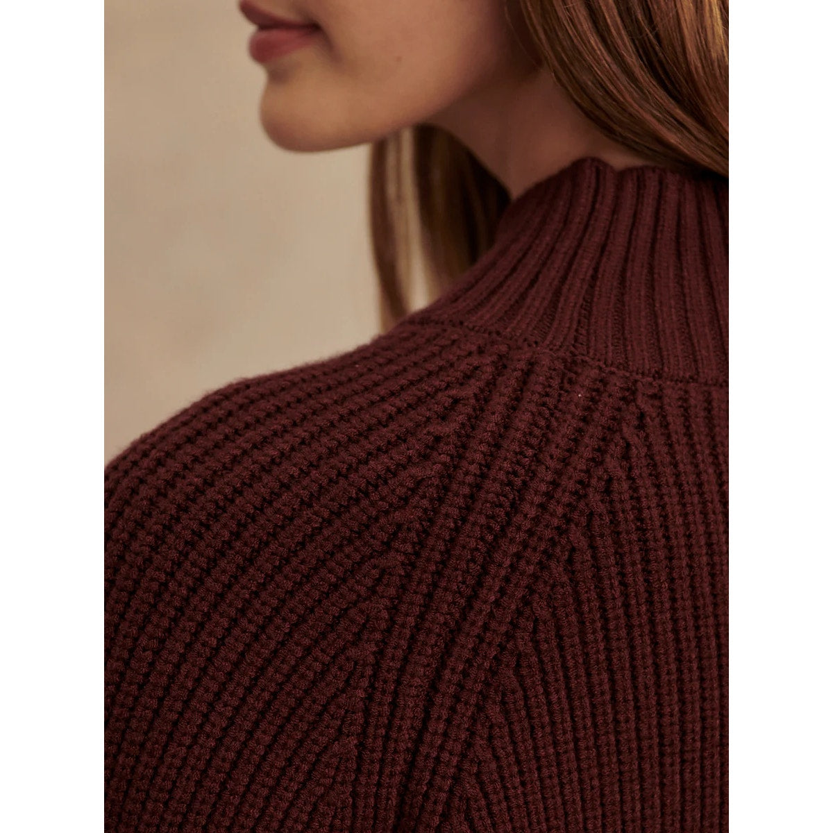 Martina High-Neck Rib Knit