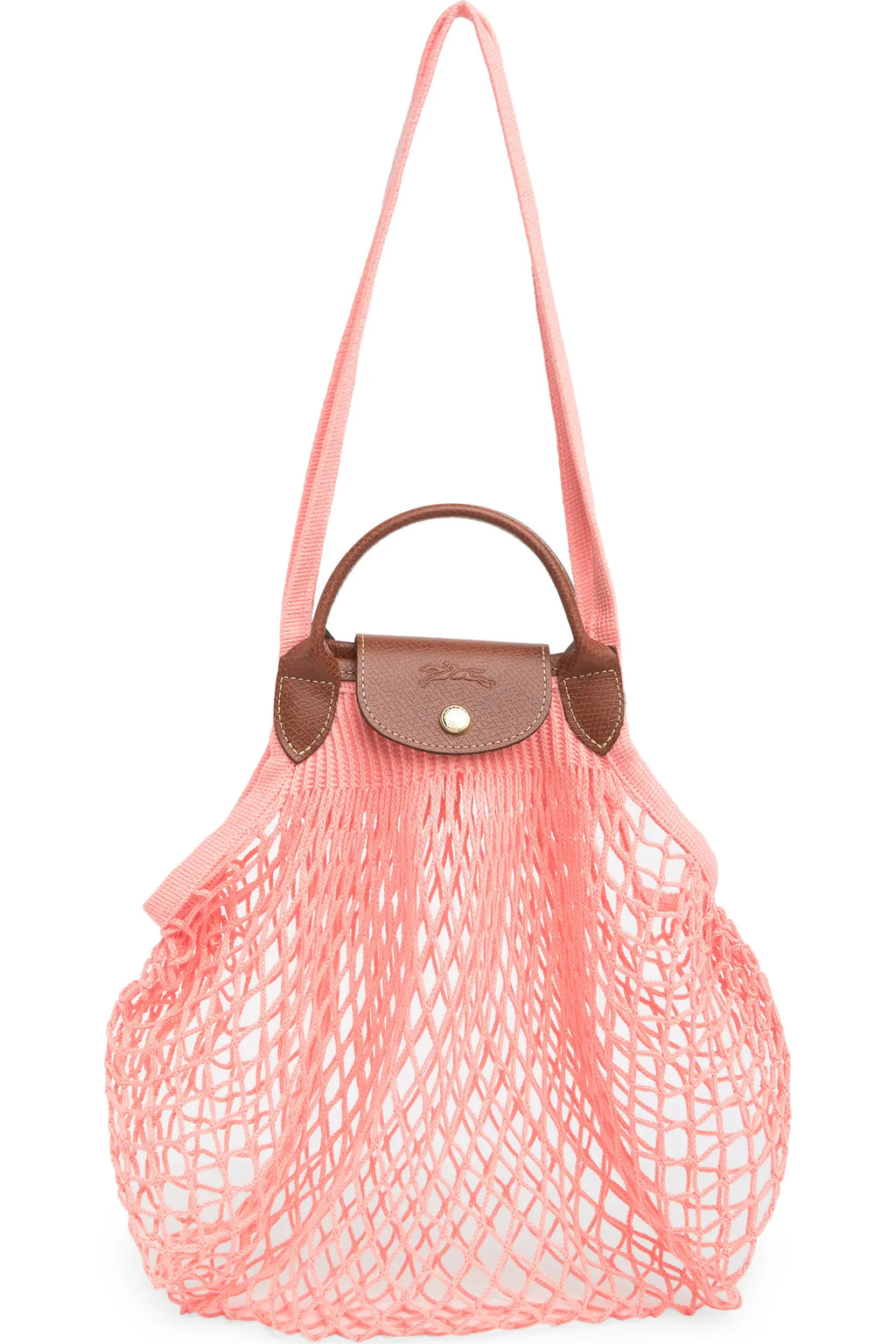 Le Pliage Filet Knit Shoulder Mesh Bag - Blush