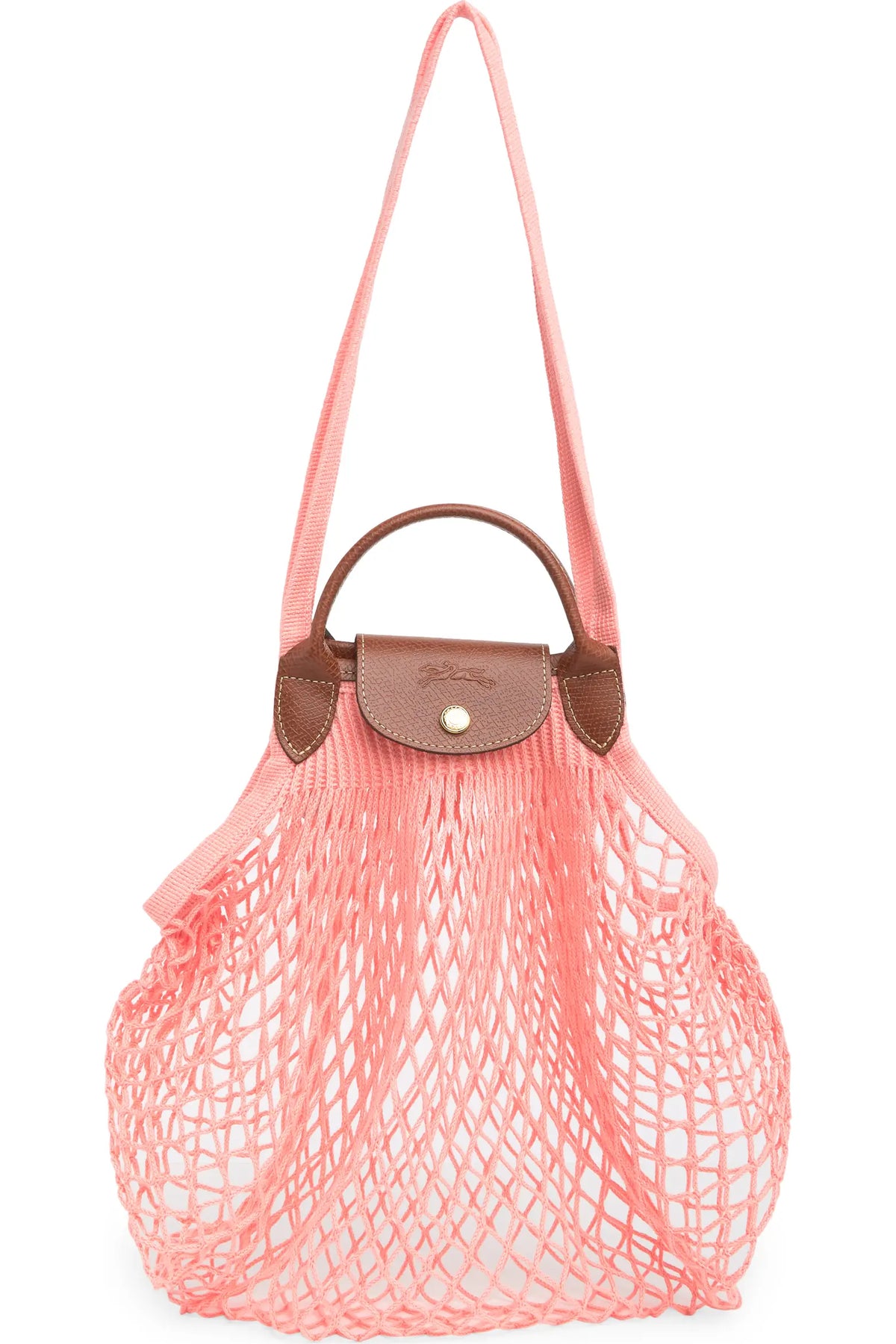 Le Pliage Filet Knit Shoulder Mesh Bag - Blush