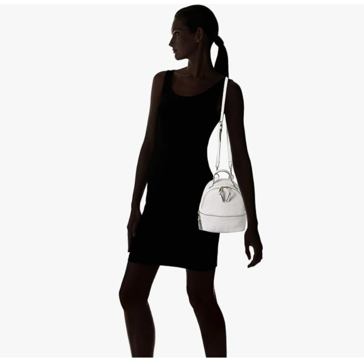 Jacki Convertible Mini Backpack - White