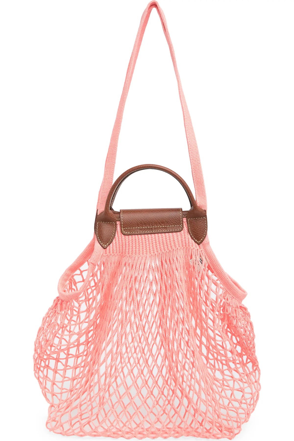 Le Pliage Filet Knit Shoulder Mesh Bag - Blush
