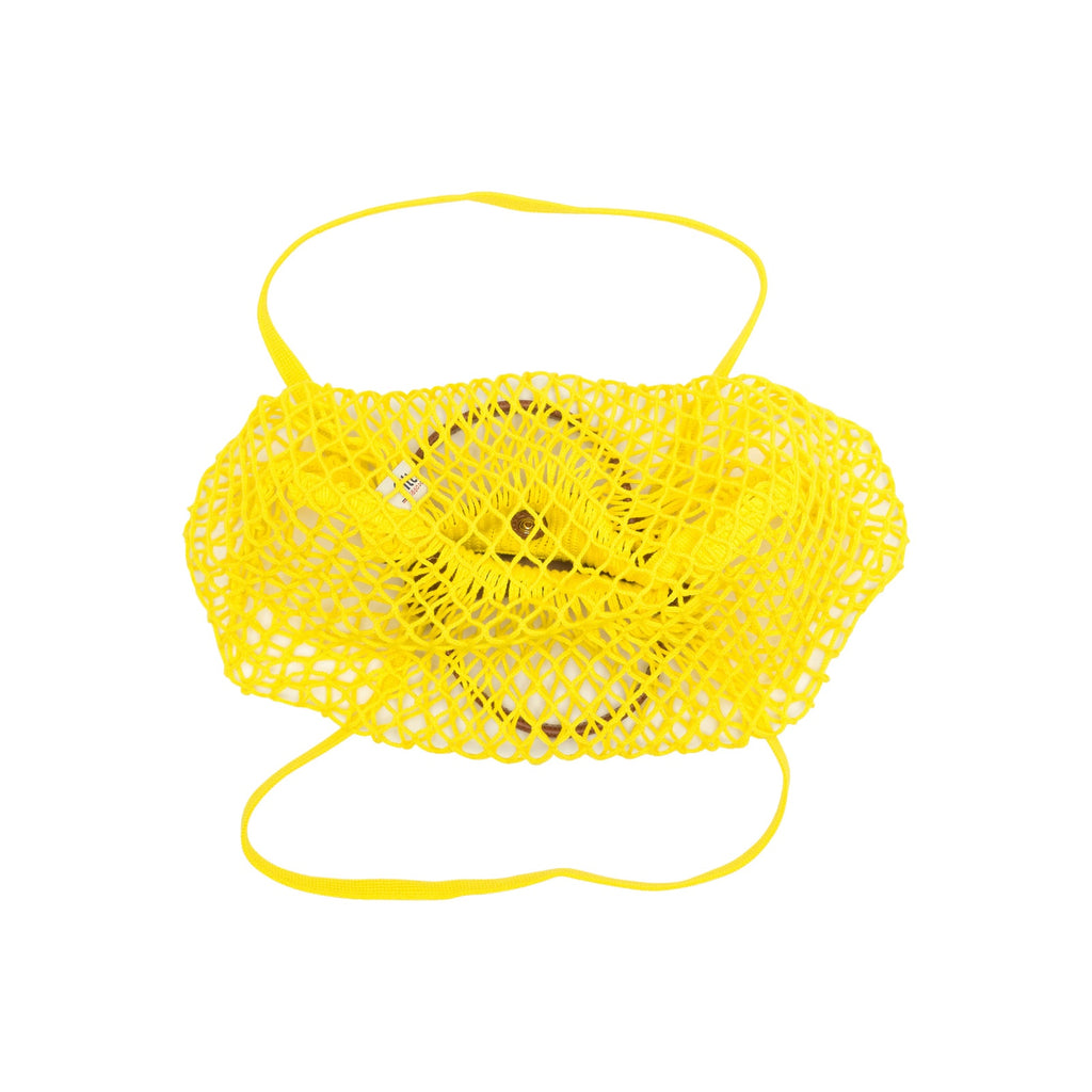 Le Pliage Filet Mesh Knit Shoulder Bag in Lemon