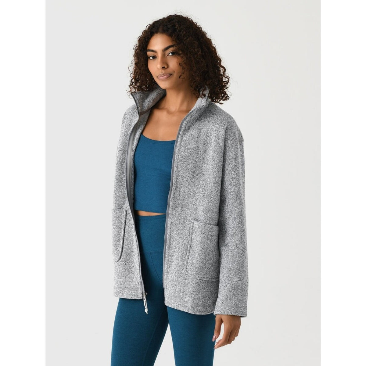 Women's Better Sweater Oversized Fleece Coat - Birch White