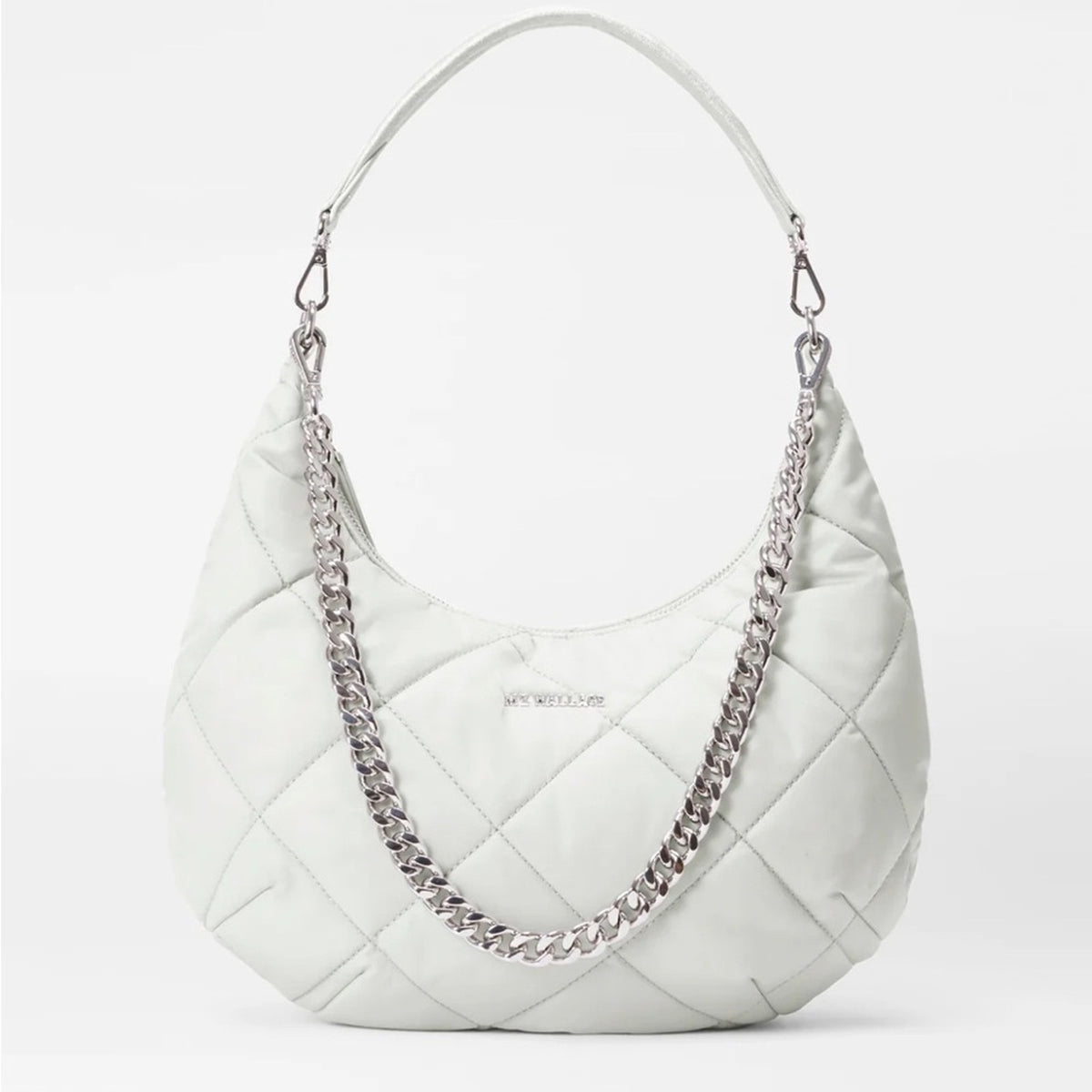 Quilted Madison Shoulder Bag - Frost