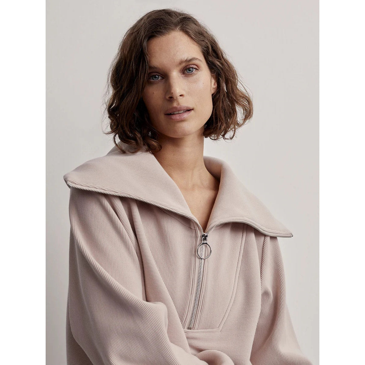 Vine Half-Zip Pullover Sweatshirt - Mushroom