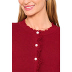 Fringe Cardigan - Mulberry