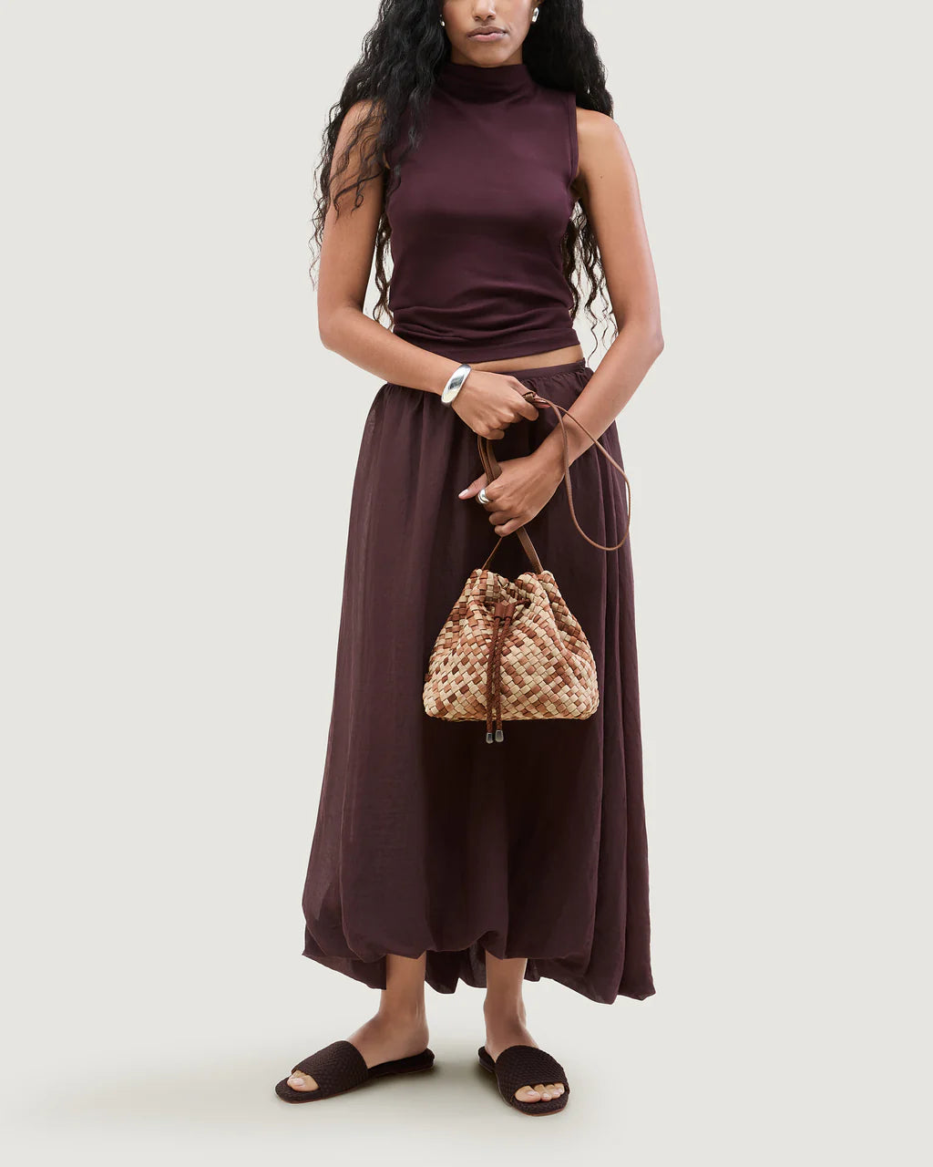 Gramercy Watercolor Bucket Bag - Fez
