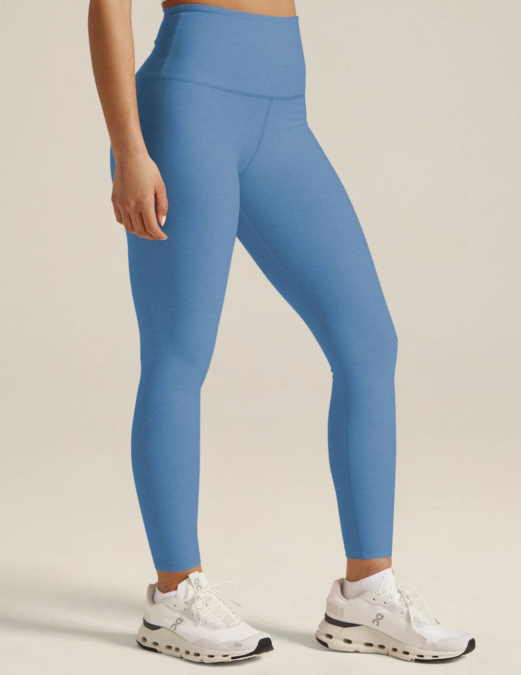 Caught In The Midi High Waisted Legging - SD3243 - Sky Blue Heather