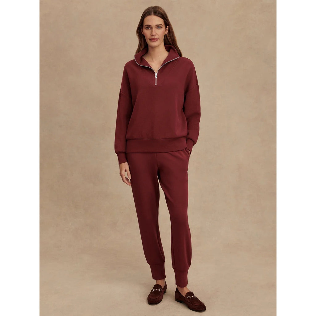 Hawley Half-Zip Sweatshirt - New Maroon