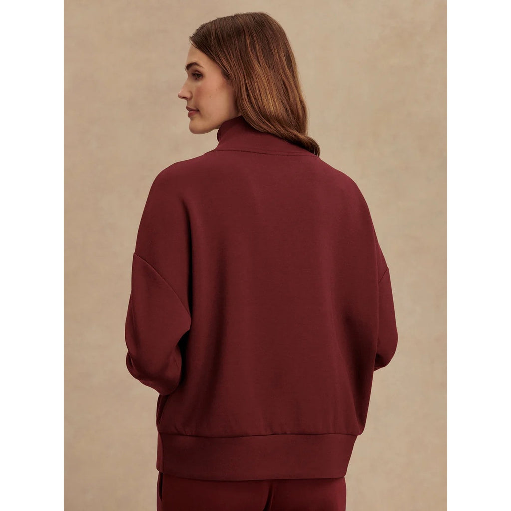 Hawley Half-Zip Sweatshirt - New Maroon