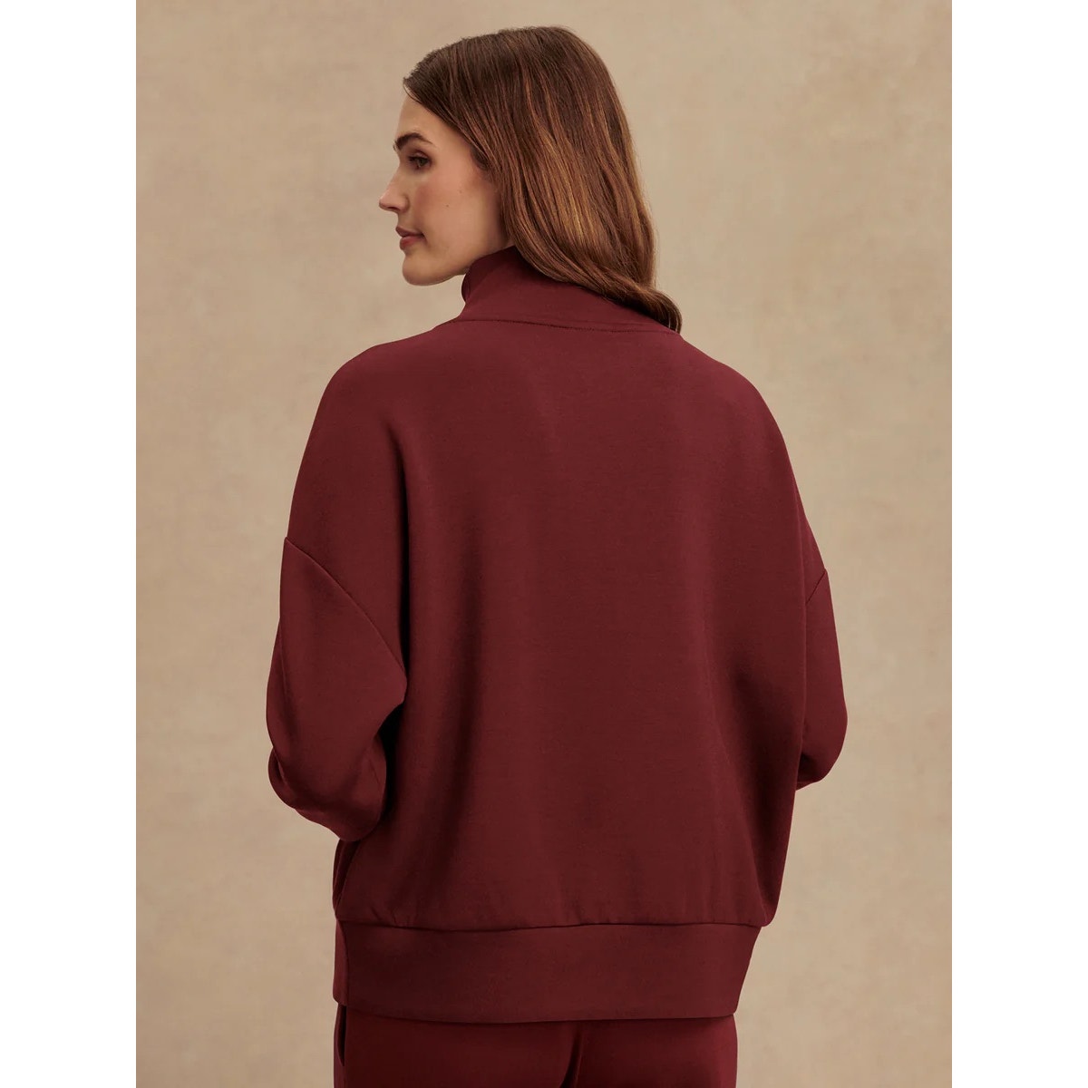 Hawley Half-Zip Sweatshirt - New Maroon