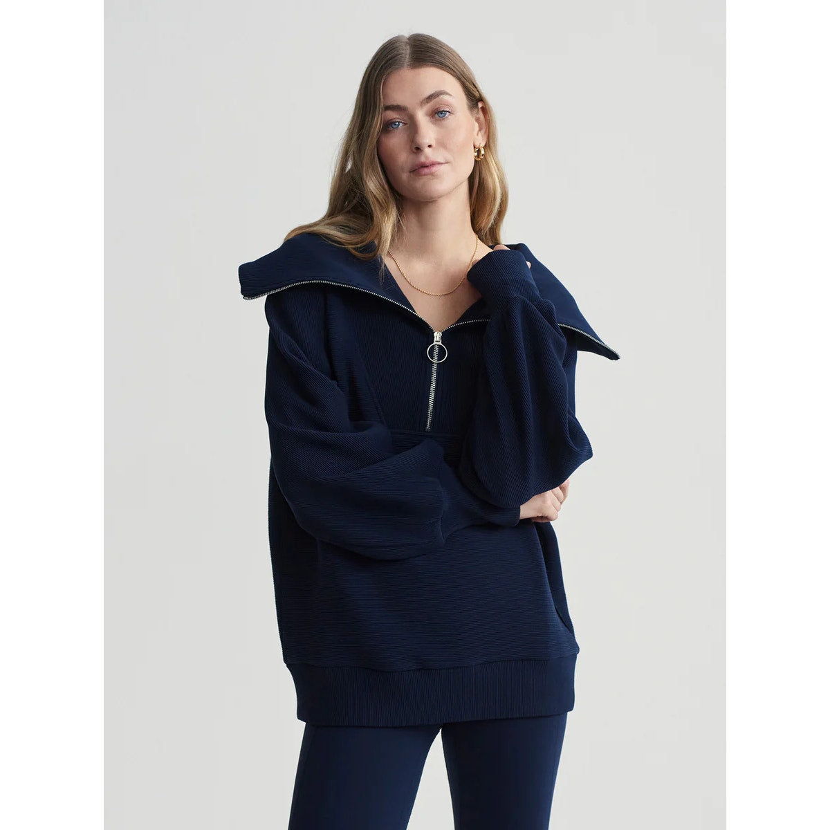 Vine Half-Zip Pullover Sweatshirt - Dark Sapphire