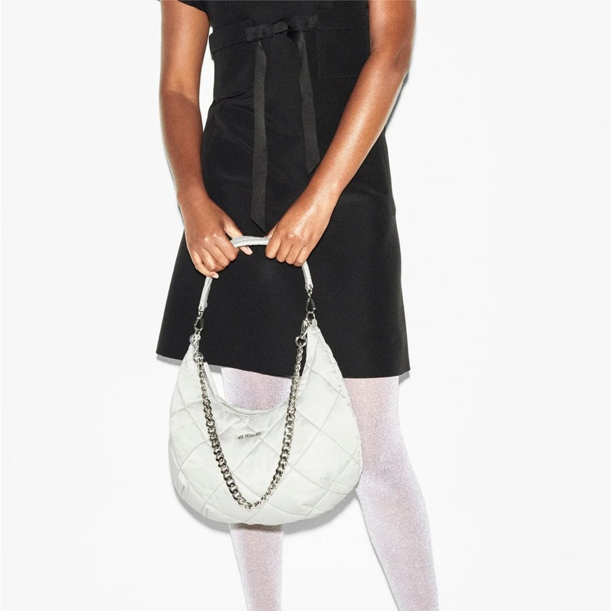 Quilted Madison Shoulder Bag - Frost