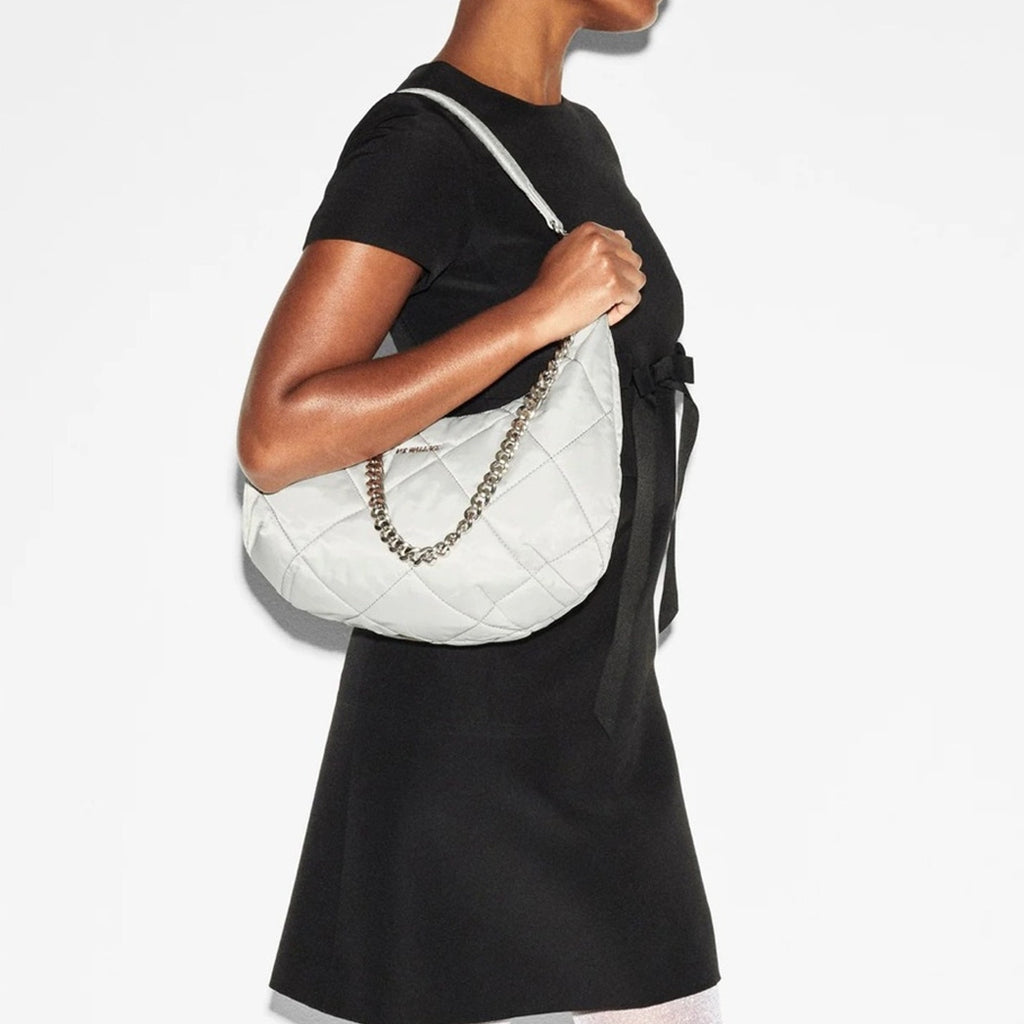 Quilted Madison Shoulder Bag - Frost