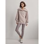 Vine Half-Zip Pullover Sweatshirt - Mushroom