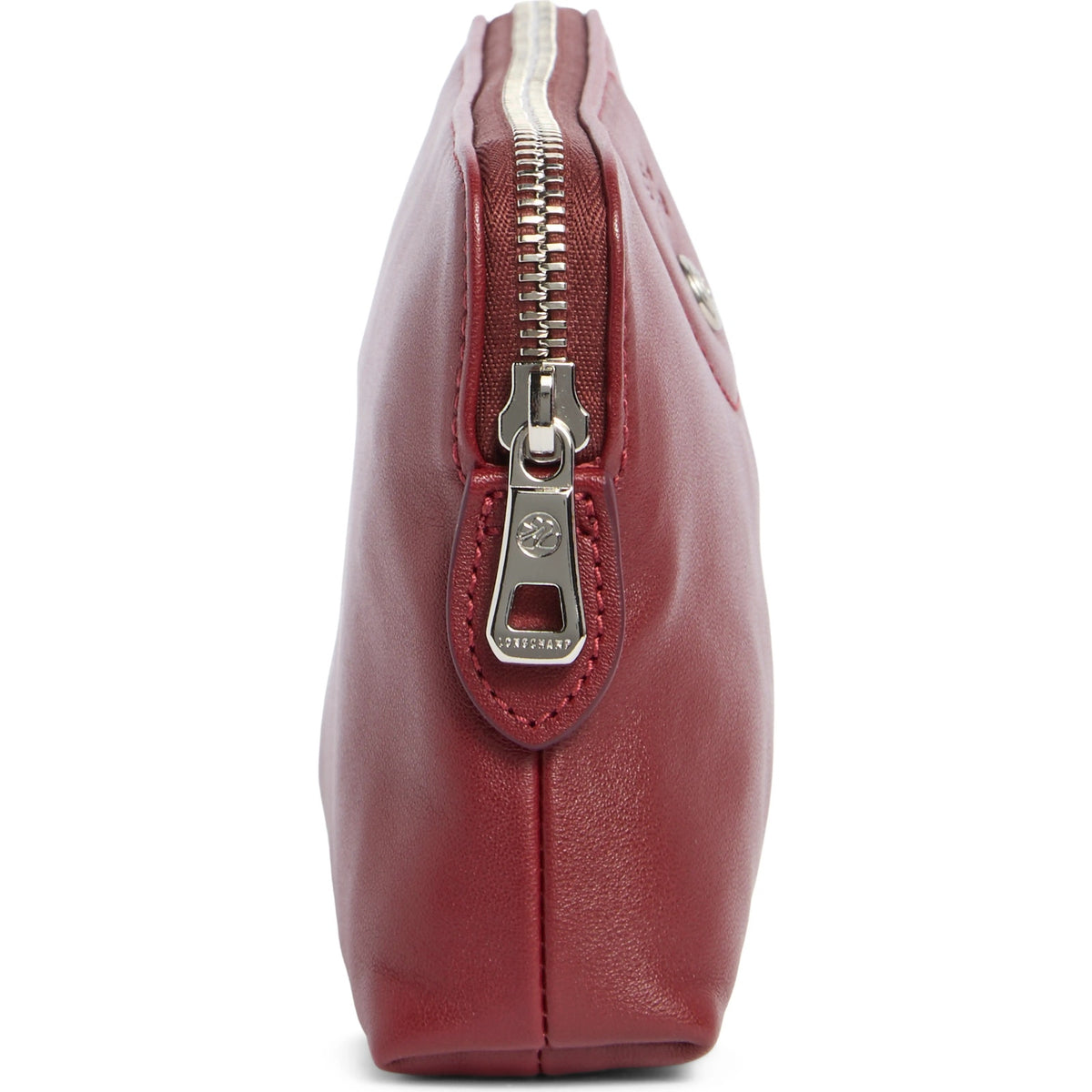 Le Pliage Cuir Cosmetic Case Pouch in Red Lacquer