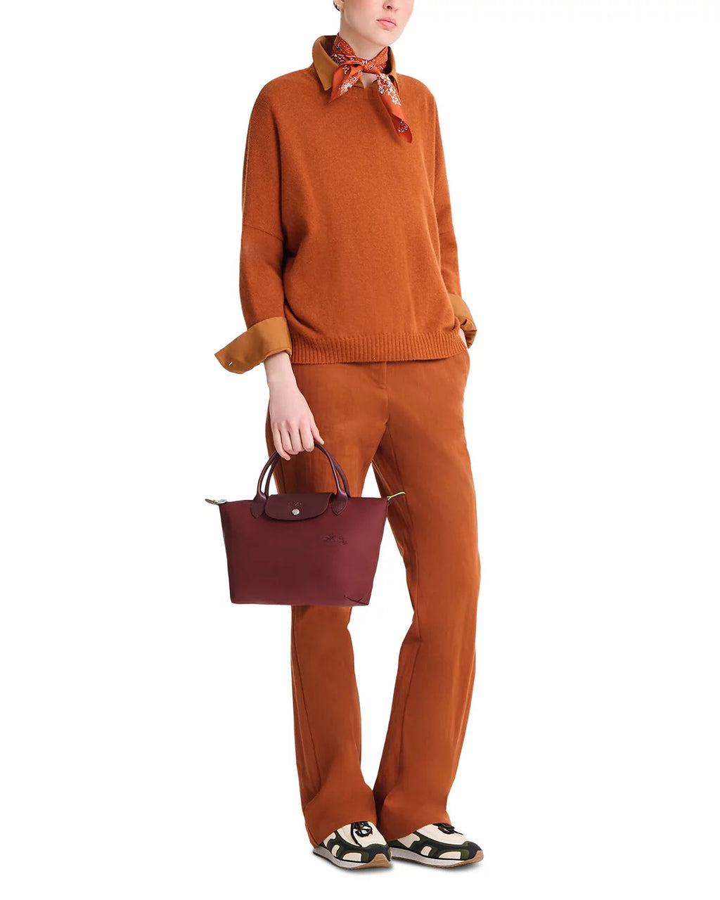 Le Pliage Green Small Tote - Pomegranate