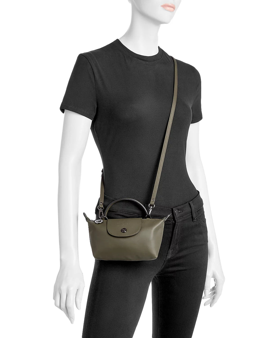 Le Pliage Xtra XS Leather Mini Crossbody Pouch - Fir