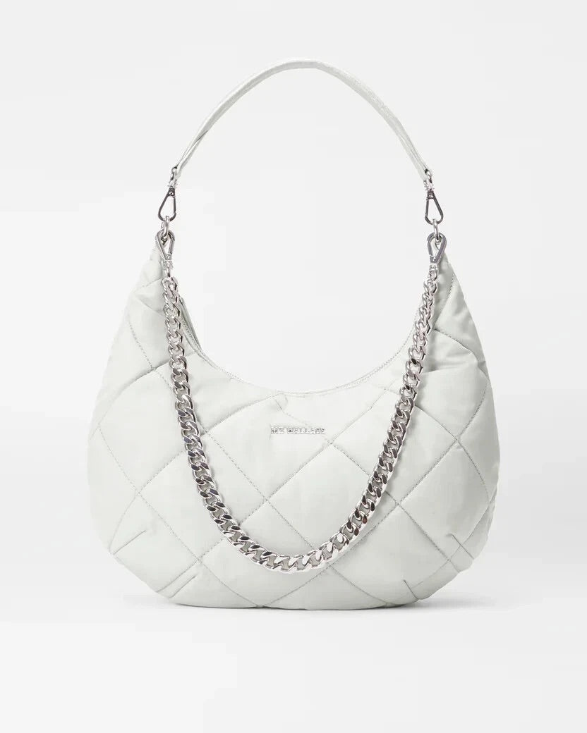 Quilted Madison Shoulder Bag - Frost
